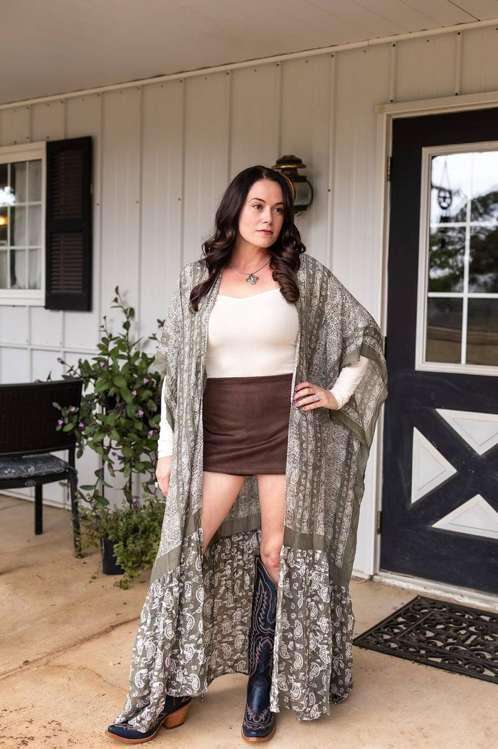 Paisley Duster Kimono