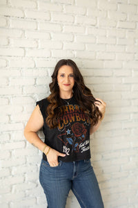 Urban Fort Worth Cowboy 1982 boxy Muscle crop top