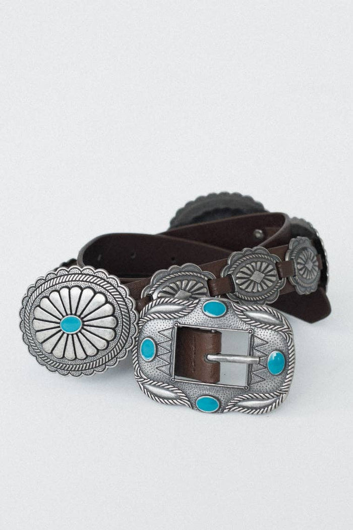 Austin Turquoise Concho Belt