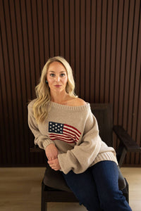 American Flag Sweater