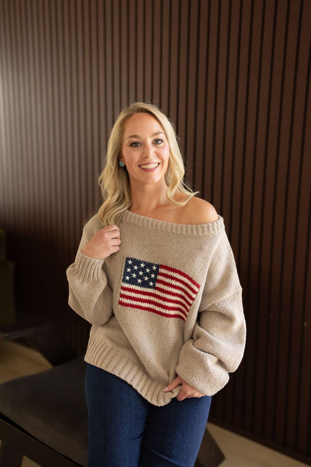 American Flag Sweater