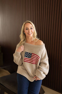 American Flag Sweater
