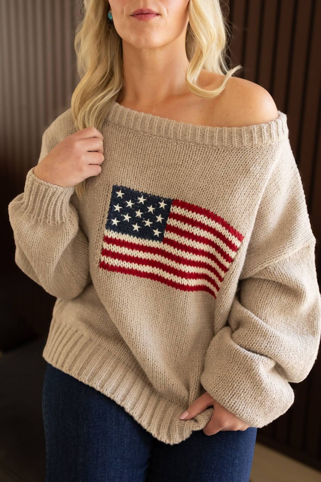 American Flag Sweater