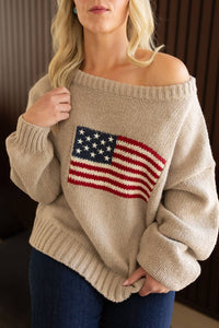 American Flag Sweater